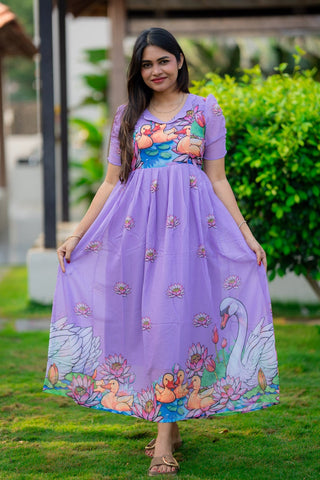 SWANN & DUCK | MATERNITY GEORGETTE MAXI FULL LENGTH