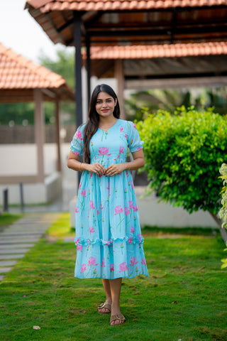 LOTUS MIST | MATERNITY GEORGETTE MAXI ANKLE LENGTH