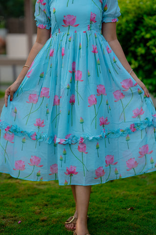 LOTUS MIST | MATERNITY GEORGETTE MAXI ANKLE LENGTH
