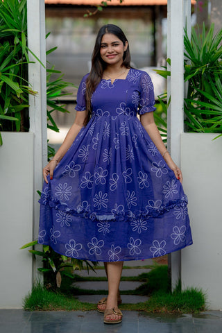 DOODLE DAISY | MATERNITY GEORGETTE MAXI ANKLE LENGTH
