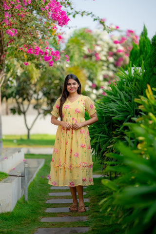 SUNKISSED LOTUS | MATERNITY GEORGETTE MAXI ANKLE LENGTH