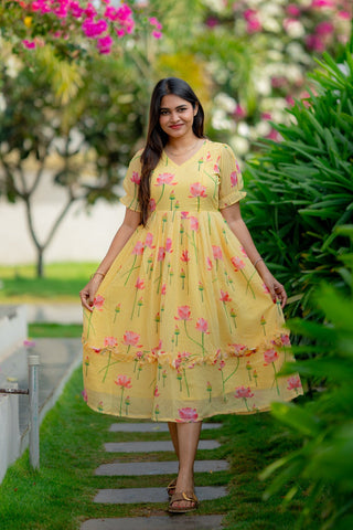 SUNKISSED LOTUS | MATERNITY GEORGETTE MAXI ANKLE LENGTH