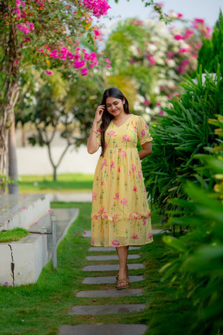 SUNKISSED LOTUS | MATERNITY GEORGETTE MAXI ANKLE LENGTH
