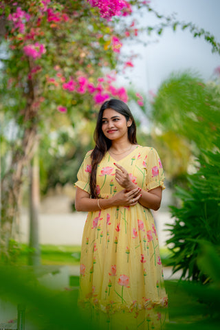 SUNKISSED LOTUS | MATERNITY GEORGETTE MAXI ANKLE LENGTH