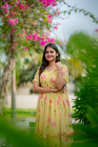SUNKISSED LOTUS | MATERNITY GEORGETTE MAXI ANKLE LENGTH