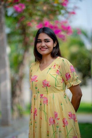 SUNKISSED LOTUS | MATERNITY GEORGETTE MAXI ANKLE LENGTH