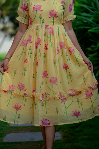 SUNKISSED LOTUS | MATERNITY GEORGETTE MAXI ANKLE LENGTH