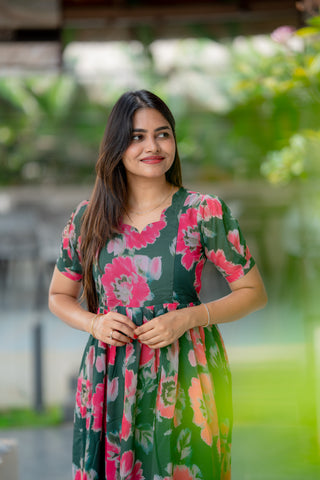 BOTANICA STRIPE | MATERNITY GEORGETTE MAXI ANKLE LENGTH
