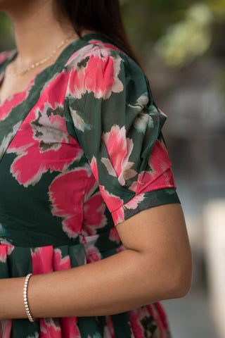 BOTANICA STRIPE | MATERNITY GEORGETTE MAXI ANKLE LENGTH