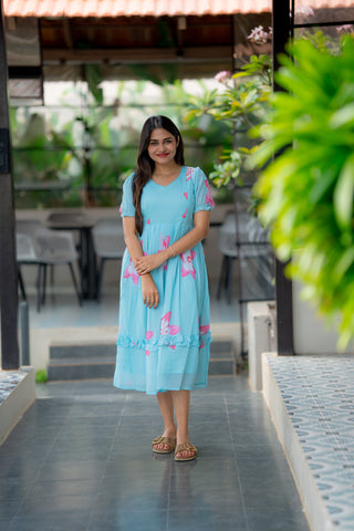 ORCHID SKY | MATERNITY GEORGETTE MAXI ANKLE LENGTH