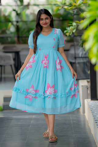 ORCHID SKY | MATERNITY GEORGETTE MAXI ANKLE LENGTH