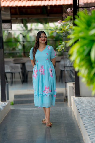 ORCHID SKY | MATERNITY GEORGETTE MAXI ANKLE LENGTH