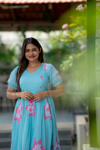 ORCHID SKY | MATERNITY GEORGETTE MAXI ANKLE LENGTH