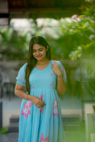 ORCHID SKY | MATERNITY GEORGETTE MAXI ANKLE LENGTH