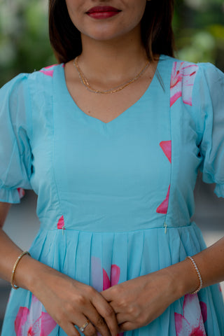 ORCHID SKY | MATERNITY GEORGETTE MAXI ANKLE LENGTH