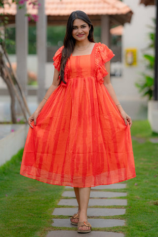 SHADES OF RUFFLE | MATERNITY GEORGETTE MAXI ANKLE LENGTH