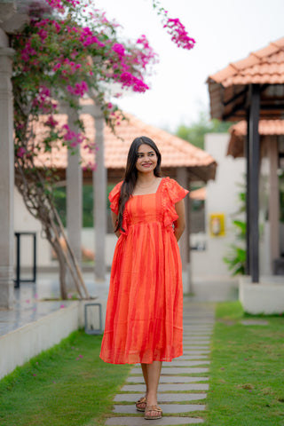 SHADES OF RUFFLE | MATERNITY GEORGETTE MAXI ANKLE LENGTH