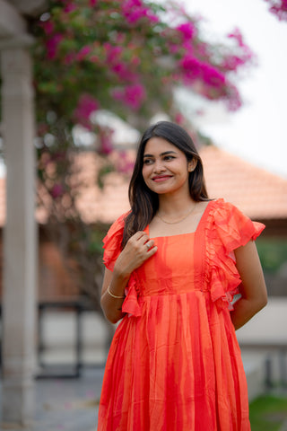 SHADES OF RUFFLE | MATERNITY GEORGETTE MAXI ANKLE LENGTH