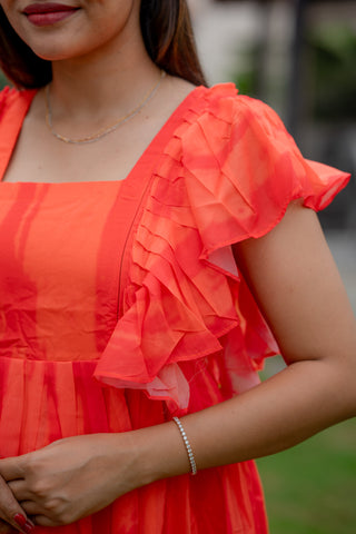 SHADES OF RUFFLE | MATERNITY GEORGETTE MAXI ANKLE LENGTH