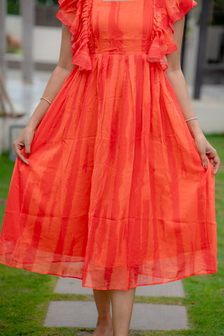 SHADES OF RUFFLE | MATERNITY GEORGETTE MAXI ANKLE LENGTH