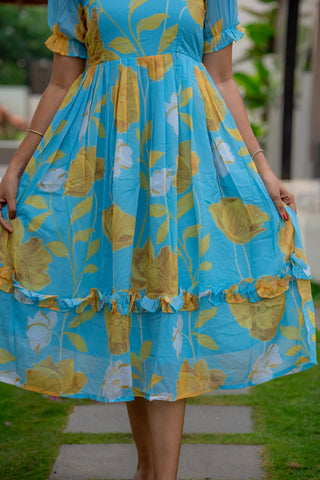 OCEAN BREEZE | MATERNITY GEORGETTE MAXI ANKLE LENGTH