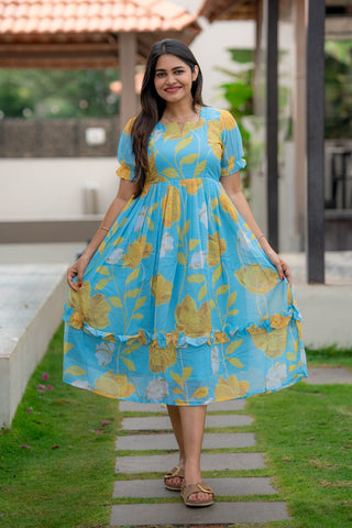 OCEAN BREEZE | MATERNITY GEORGETTE MAXI ANKLE LENGTH