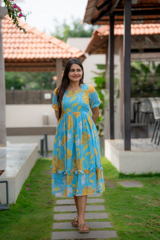 OCEAN BREEZE | MATERNITY GEORGETTE MAXI ANKLE LENGTH