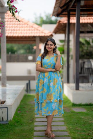 OCEAN BREEZE | MATERNITY GEORGETTE MAXI ANKLE LENGTH