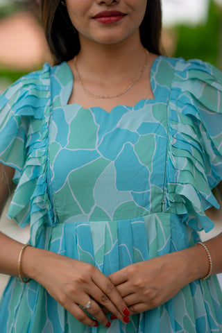 AQUA MOSAIC | MATERNITY GEORGETTE MAXI ANKLE LENGTH