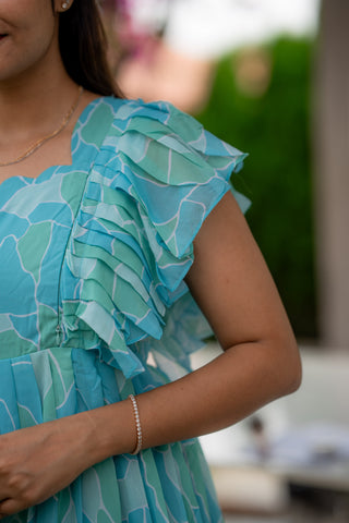 AQUA MOSAIC | MATERNITY GEORGETTE MAXI ANKLE LENGTH
