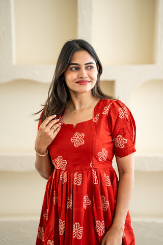 RUSTIC KOLLAM | MATERNITY MAXI ANKLE LENGTH