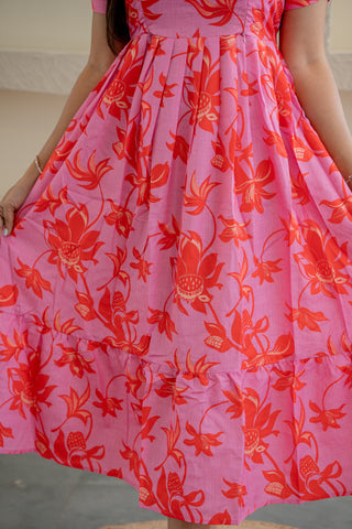 FUSCHIA BLOOM | MATERNITY MAXI ANKLE LENGTH