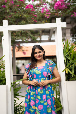 COBALT LAKE | MATERNITY GEORGETTE MAXI ANKLE LENGTH