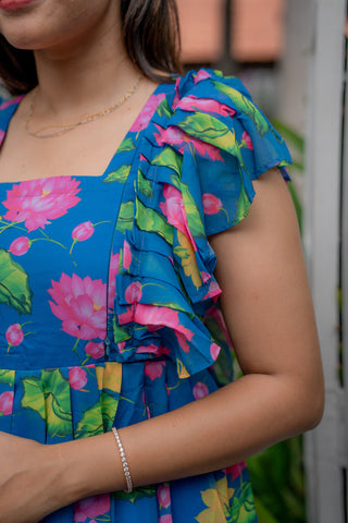 COBALT LAKE | MATERNITY GEORGETTE MAXI ANKLE LENGTH
