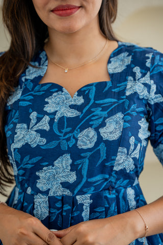 BLUE RUFFLE | MATERNITY MAXI ANKLE LENGTH