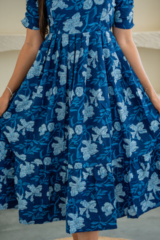 BLUE RUFFLE | MATERNITY MAXI ANKLE LENGTH