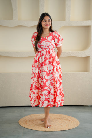 TROPICAL PEONY | MATERNITY MAXI ANKLE LENGTH