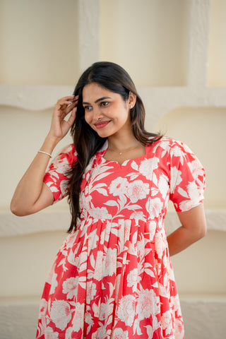 TROPICAL PEONY | MATERNITY MAXI ANKLE LENGTH