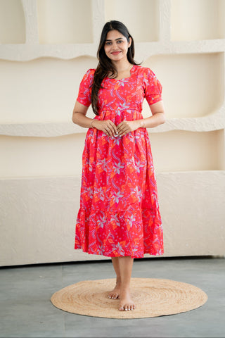ENCHANTED ORCHID | MATERNITY MAXI ANKLE LENGTH