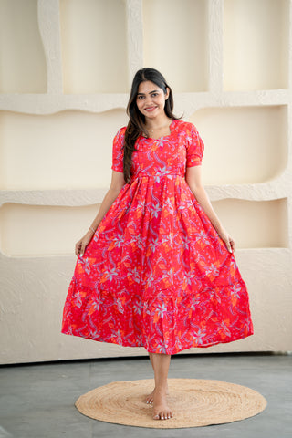 ENCHANTED ORCHID | MATERNITY MAXI ANKLE LENGTH