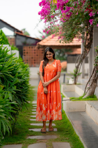 CRIMSON LILY | MATERNITY GEORGETTE MAXI FULL LENGTH