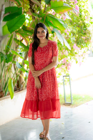 RUBY FLARE | MATERNITY GEORGETTE MAXI ANKLE LENGTH