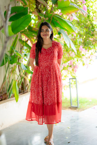 RUBY FLARE | MATERNITY GEORGETTE MAXI ANKLE LENGTH