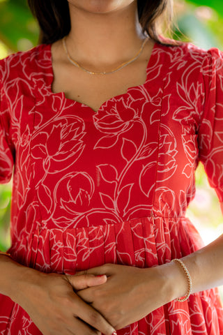 RUBY FLARE | MATERNITY GEORGETTE MAXI ANKLE LENGTH