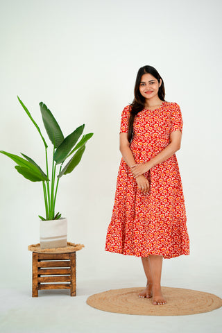 BERRY BLOOM | MATERNITY MAXI ANKLE LENGTH