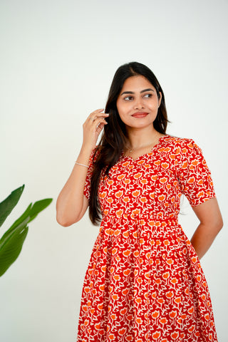 BERRY BLOOM | MATERNITY MAXI ANKLE LENGTH