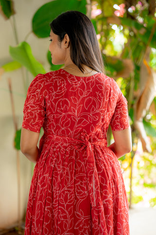 RUBY FLARE | MATERNITY GEORGETTE MAXI ANKLE LENGTH