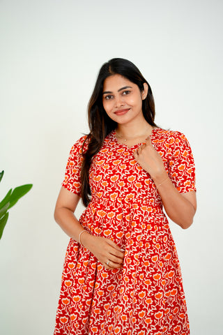 BERRY BLOOM | MATERNITY MAXI ANKLE LENGTH