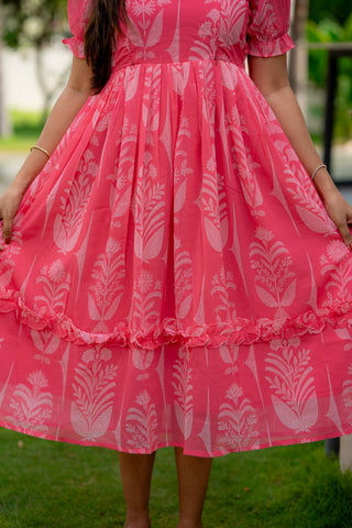 BLUSH PALM | MATERNITY GEORGETTE MAXI ANKLE LENGTH