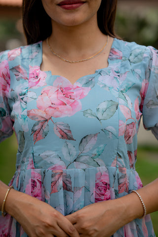 COLOURFUL ROSE | MATERNITY GEORGETTE MAXI ANKLE LENGTH
